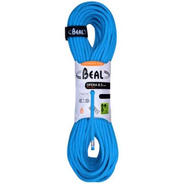Corda da arrampicata Beal Opera 8.5 mm Golden dry x 50 m Blue