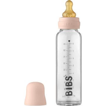 Biberon Bibs Vetro Rosa Cipria 225 ml con accessori