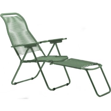 Poltrona Spaghetti Sage Green con telaio Sage Green
