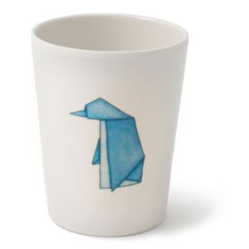 Bicchiere Cartaffini Origami Pinguini