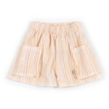 Pantaloncini da bambina Bamboom con tasche Stripe Pink (277)