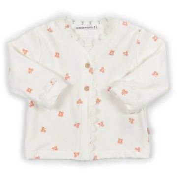 Cardigan da bambina Bamboom a volant Print Lucky Leaves (280)