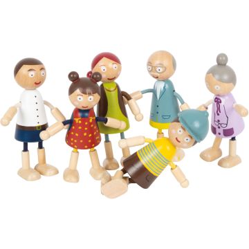 Set di 6 bambole pieghevoli Small Foot Famiglia
