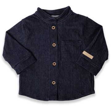 Camicia da bambino Bamboom con collo coreano Jeans blu (38)