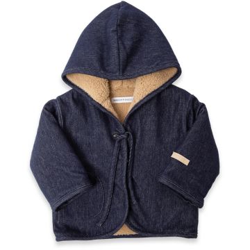 Giacca unisex Bamboom con cappuccio Jeans Blu (38)