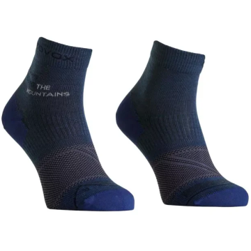  Calzini da uomo Ortovox Alpine Light Quarter Blue Nunatak