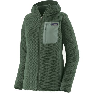 Pile da donna Patagonia R1® Air Fleece Full-Zip Hoody Canopy Green