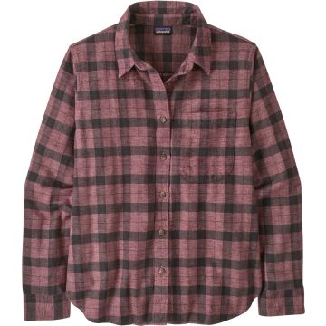Camicia da donna Patagonia Lightweight Fjord Flannel Shirt Evergreen Fjord: Berry Fig