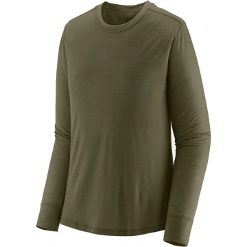 Maglia termica da donna Patagonia Long-Sleeved Capilene® Cool Merino Blend Shirt Basin Green