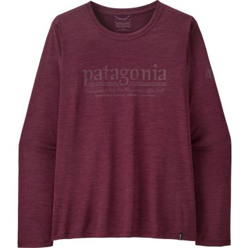 Maglia da donna Patagonia Long-Sleeved Capilene® Cool Daily Shirt - Hut Tripper Berry Fig - Light Berry Fig X-Dye