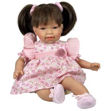 Bambola Nines d'Onil Little Susi Flowers Brunette 40 cm