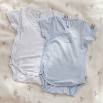 Confezione di 2 body Bamboom a maniche corte Azzurro 03