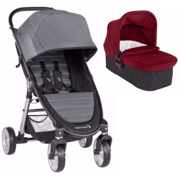 Duo Baby Jogger City Mini 2 con carrozzina Bordeaux
