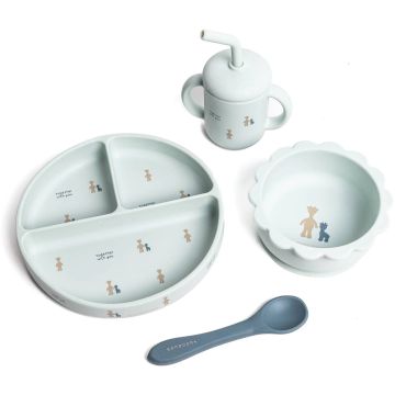 Set pappa Bamboom Dinner Fawn acqua (157)