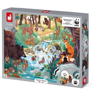 Puzzle Janod "Le impronte degli animali" (81 pezzi)