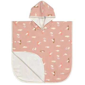 Accapattoio Lässig Swim Poncho Peach Dolphin