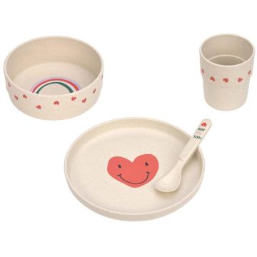 Set di stoviglie Lässig Happy Rascals Heart lavender