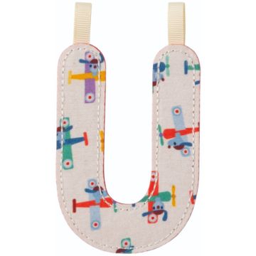Lettera Lilliputiens U in tessuto fosforescente Fantasia