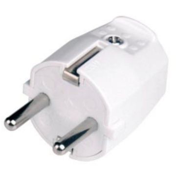 Spina schuko Rober dritta 2P+T 10-16A 250V bianca