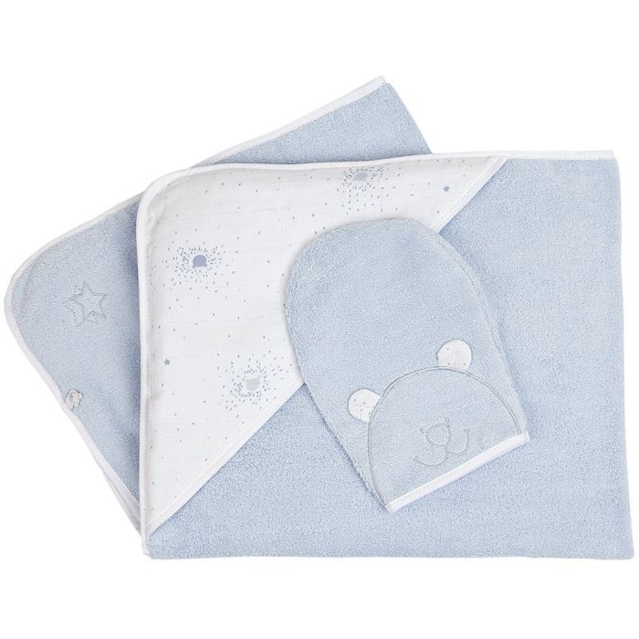Set bagno e manopola Blu Cocon