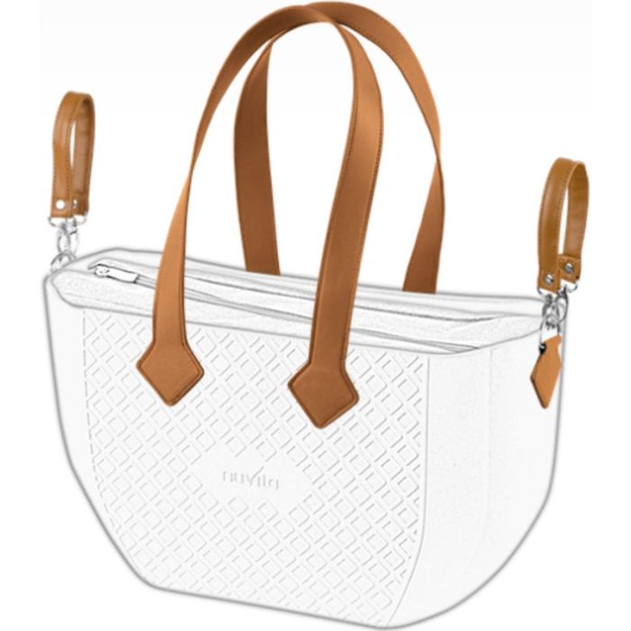 Manici in ecopelle Camel per borsa MyMIA