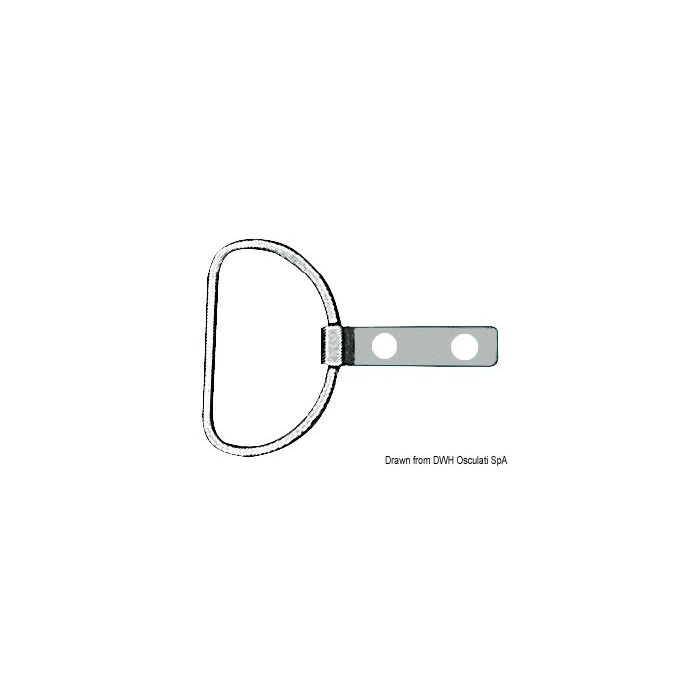 Anello inox con piastrina 45 mm