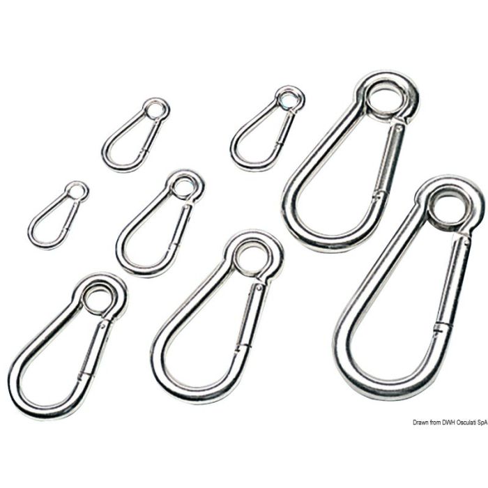 Moschettone inox occhio mm 6