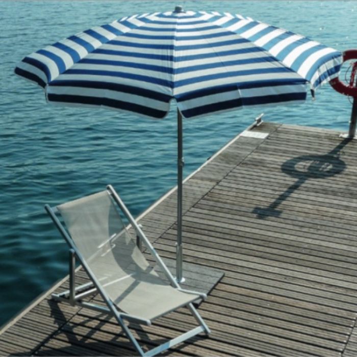 Ombrellone Mare Dralon Bianco / Blu Ombrellone Mare Dralon Bianco / Blu