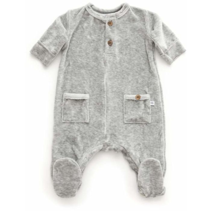 Tuta con piedi a maniche lunghe 179 Grey melange Tuta con piedi a maniche lunghe 179 Grey melange
