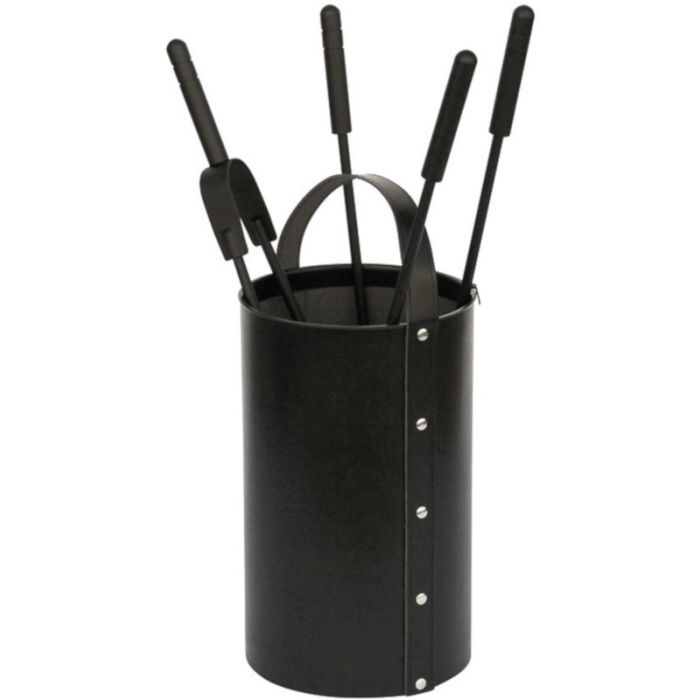 Porta attrezzi serie Pelle Nero con 4 accessori