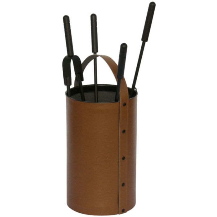 Porta attrezzi serie Pelle Marrone con 4 accessori