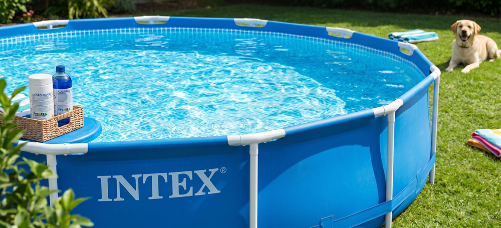 Piscina con acqua sana e limpida