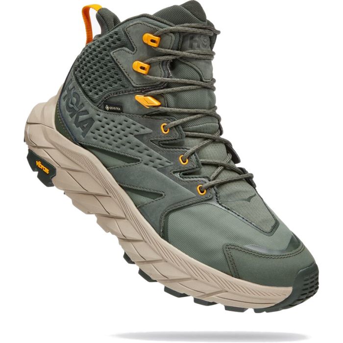 Scarponcini da uomo Hoka Anacapa Mid GORE TEX Thyme Radiant Yellow
